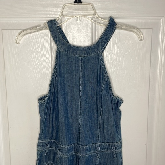 EUC Anthropologie Pilcro and the Letterpress Femme Denim Jumpsuit Romper Size 8P - Picture 3 of 10